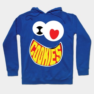 Minimalist I Love Cookies Creature Face Hoodie